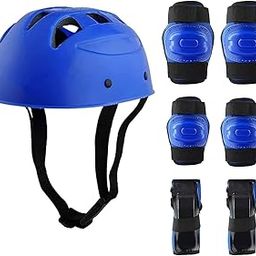 Kids Bike Skateboard Helmet Pad Set,Toddler Cyling Protective Gear Knee, Elbow Pads Wrist Guards for 6-8-10-12-14-16 Years Girls Boys Bicycle Scooter Roller Skate Inline Skating (M)-13