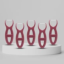 My1Floss Ready to use Designed for effortless oral care Pack of 5 Dental Flosses Kit Burgundy Colour-11