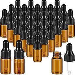 24pcs 2ml Mini Amber Glass Dropper Bottles Small Sample Vials for Traveling Essential, Oils,Cosmetic, Liquid, Perfume-picture-21