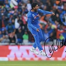5x7 Inches Original Autographed Photo of Indian Cricketer Kuldeep Yadav-image-97