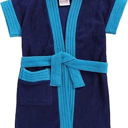 BUMZEE Dark Blue Terry Cotton Boys Barhrobe Age - 2-3 Years-20
