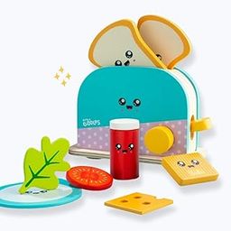 Cots and Cuddles Wooden Toaster & Sandwich Pretend Play Set for Kids | Kitchen Role Play Toy for Toddlers & Preschoolers | 11-Piece Set-7