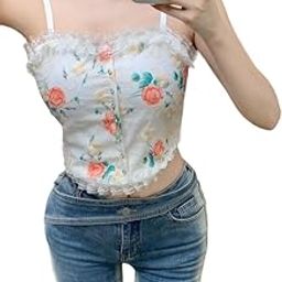 CRAMPLE® Womens Tank Tops Floral Print Longline Sports Bras Athletic Workout Tops Padded Yoga Crop Camisole Shirt Tops for Teen Girls Free Size (28 Till 32)-picture-31
