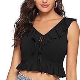 Stylescape's Solid V-Neck Women's Crop Top-image-17