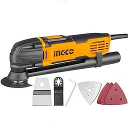 INGCO Oscillating Multi Tool, 300W, 6 Speed Control, 20000rpm, Angle Ajustment, Multi Oscillating DIY Tool Kit, Multi-Tool Kit with 8 pcs Accessories for Sanding, Grinding, Scratching, Polishing-19