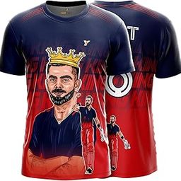 YOURJERSEY King Kohli IPL Goat Jersey – Bangalore Team Jersey | Personalised with Your Name & Number | for Kids, Men & Women Blue-image-78