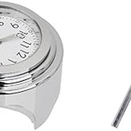 Meadawgs® Motorcycle Handlebar Waterproof Mount Time Dial Clock Electroplating White-image-49
