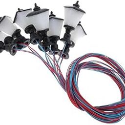 The Style Sutra 10x Model Miniature Street Lights HO Scale LEDs Garden Lawn Lights 1:100 B|Lamps & Lights|10 Pieces 1:100 Scale Miniature Street Lights-23