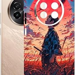 AtOdds Mobile Skin Sticker Wrap | Compatible for REALME 13 Plus (5G) | Scratchproof Matte Finish | Full Coverage for All Sides & Camera Protection (Tanjiro)-image-41