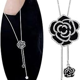 Long Chain Silver Plated Necklace Pendant for Women & Girls-image-28