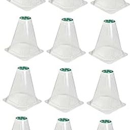 12x Plant Bell Covers Winter Vegetable Greenhouse from Animal Garden Cloches Clear with Lids|Home & Garden|Yard, Garden & Outdoor Living|Gardening Supplies|Plant Care, Soil & Accessories-image-11