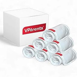 VParents cloth diaper inserts for cloth diaper high absorbent 6 layer washable reusable wet free booster pads smart dry feel soaker pad baby diaper liners, Pack of 6-image-31