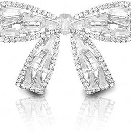 FASHIONS Crystal Stone Butterfly Bow Brooch Broach Coat Dress Gown Shawl Wedding Engagement Bridal Safety Saree Pins for Women Girls-6