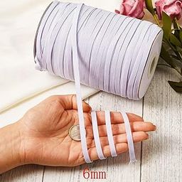 Hesch 9 Elastic 1/4 inch for Tailoring/Sewing, Fashion Designing, Boutique, Stitching (White, 6 mm)-picture-17
