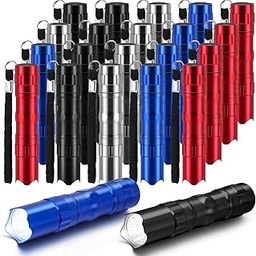 Tujoe 36 Pcs Mini Flashlights Bulk Bright Aluminum LED Handheld Torches with Lanyard Small LED Flashlights for Night Reading Emergency Hurricane Camping Hiking Party Favors-image-27