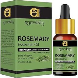 Ayurdaily Rosemary Essential Oil, 100% Pure & Natural & Undiluted Revitalizer for Hair Sine , Long, Shining & Strong Hair, Hydrating & Moisturizing Skin (15 ml)-image-35