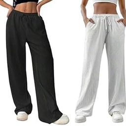 Women's Combo of 2 Trouser Pants | Loose Fit Lightweight with Summer Cool Trousers | Stylish, Comfortable & Strechable Lower Suitable for Gym, Travelling, Camping-picture-43
