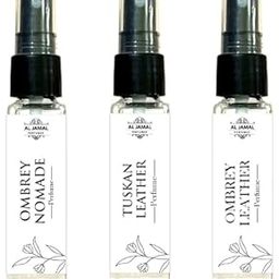 AL JAMAL Perfumes Ombrey Nomade, Ombrey Leather & Tuscan Leather | Long-Lasting Fragrance Oil | Alcohol-Free Attar | Pack of 3 (8ml Each)-image-34