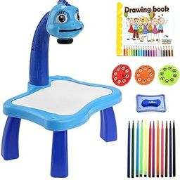 Fluxi Drawing Projector Painting Desk Table with 3 Patterns -12 Colorful Water Pens with Table Lamp for Better Creativity and Education for Kids-2