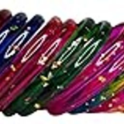 Traditional Multicolour Glass Bangles Set with Stone Work, raindrop,Wedding Party Wear Jewellery for Women, 24Pieces-image-56