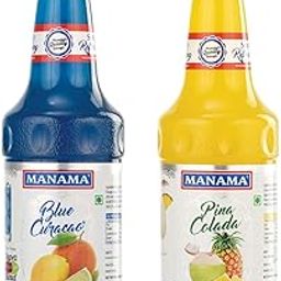 Manama Blue Curacao Flavoured Syrup and Pinacolada Fruit Twist Flavoured Syrup 750ML Each, Pack of 2-picture-13