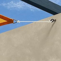 HIPPO Rectangle Shade Sail with Rope & GI Accessories Affordable & Premium 150 GSM Sun Shade UV Block for Car Parking (Yellow, 12FTX16FT)-image-54