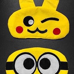 JUZZII Velvet Super Soft Blind Sleeping Cartoon Character Eye mask shade for Men Women Girls Boys Kids - (Pack of 2) Model.No.21-10-image-59