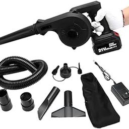 M $ T GOLDI Cordless Leaf Blower with Battery & Charger | Handheld Electric Blower & Vacuum 2-in-1 | Portable for Lawn Care, Dust, and Snow Removal-image-8