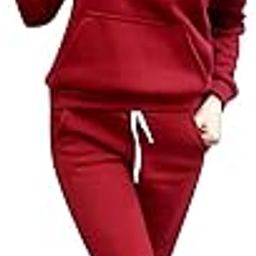 Hoodie For Women Two Piece Outfit Sets Long Sleeve Hooded Sweatshirt and Sweatpants Tracksuit Matching combo Sets-image-30