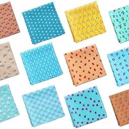 100% Organic Soft Cotton Women's Handkerchiefs | Multicolor & Trendy Printed Hanky Designs | Soft & Breathable Fabric-image-31