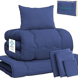 Housecover Comforter Set, Single, 7-Piece Set, SEK Certified, Antibacterial, Odor Resistant, Mildew Resistant, Washable, Allergy Protection, For Visitors, (Extra Volume, Filling, 3.5 lbs (1.6 kg-19