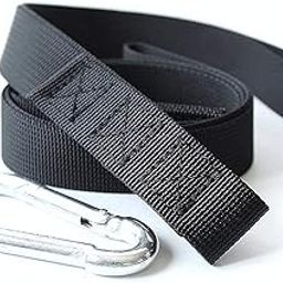 Cliff Fitness Battle Rope Anchor Strap Kit with Heavy Duty Reinforced 2 Nylon Straps & 1 Stainless Steel Carabiner Clip for CrossFit Ropes for Home/Gym (Black)-picture-7