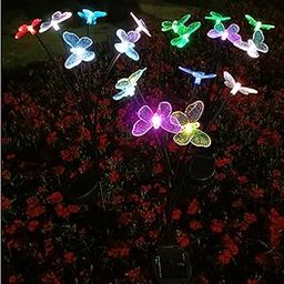 GIGAWATTS GW-910 8 LED Solar Butterfly String Light with 2V Panel 600mAh Battery BIS Approved IP65 Waterproof Fairy Lamp for Wedding Lawn Garden Yard Patio Decoration (1Pc, Multicolor)-23