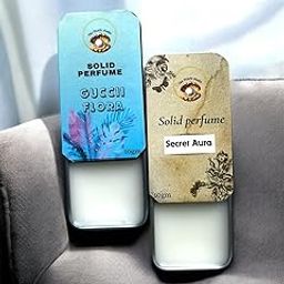 Secret Aura & Gucci Flora Inspired Solid Perfume Combo | Alcohol-Free Natural Fragrance Balm | Long-Lasting, Skin-Friendly & Travel-Friendly Scent | Elegant Floral & Musky Duo for Men &Women | Pocket-Size Perfume Gift Set-10