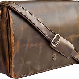 RUSTIC TOWN Leather Laptop Bag for Men - 16" Messenger Crossbody Bag - Ideal for Office, College & Travel - Durable Shoulder Bag - Gift for Men-image-19