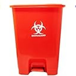 Plastic Step-On Bio-Hazard, Bio-Medical Waste Dustbin (Blue, Yellow, Red) (10 Liters)-12