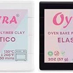 Oytra White and Black Polymer Clay Elastico Series 57g / 2OZ Oven Bake Clay-image-27