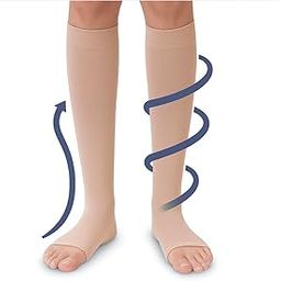 VenoEase Medical Compression Stockings for Varicose Veins | Class 2 (20-30mmHg) Knee High Socks for Men and Women | DVT Relief | Leg Pain Relief | Breathable and Durable-18