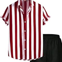 Co Ord Set for Men | Trendy Night Dress for Boys | T-Shirt and Shorts Combo for Lounge | Stylish Summer and Travel Wear |Men's Matching Two-Piece for Vacation-image-130