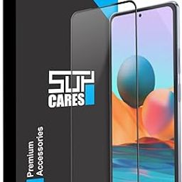 Military-Grade Gorilla Tempered Glass Screen Protector for Redmi Note 9 Pro, Note 9 Pro Max and Poco F3 Gt (6.67 Inch) With Installation Kit | Edge to Edge Coverage | Black-18