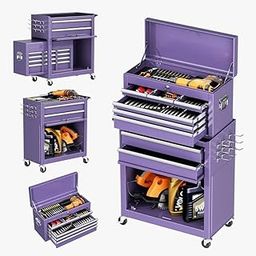 Mann Mart‚Heavy-Duty 8-Drawer Rolling Tool Chest Organizer with Detachable Top & Lockable Wheels - Secure, Mobile Workshop Storage-image-66