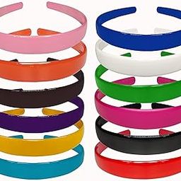 Multicolor Simple Fancy 20 mm Wide Plastic Teeth Comb Shine Hair Bands Hair Accessories For Girls and Women (Pack Of 12)-image-44