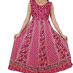 Brand Present Latest Trendy Traditional Long Cotton Designer Middi/Frock Dress for Women (MQ-MDI||BUTIJAAL||RN16__Free Size__) Rani-image-84