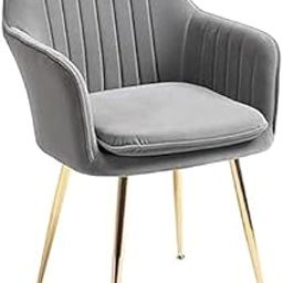 Nexon Velvet Dining Chairs, Cushion Seat Chair for Living Room Bedroom Restaurant Fabric Dining Chair Pack of 1 (Dark Grey)-image-37