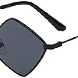 Retro Diamond Shape Sunglasses for Men & Women, Metal Quadrilateral Frame Shades UV Protection Film Sun Glasses-image-6