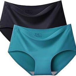 Panty Silk Underwear for Women's Ice Silk Seamless Mid Rise No Show Invisible Pants Smooth Stretch Women Hipster Pants for Women Combo Seamless-image-58
