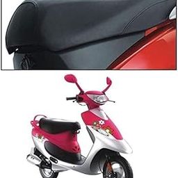 Bike 24 automobile Vinyl , Fore Pep Plus Scooty Seat Cover | Compatible With Scooter | Black-image-8