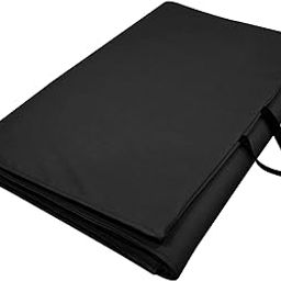 Olivio PU Leather Yoga Mat | 10mm Extra Thick Yoga Mat Exercise, Fitness & Meditation with Carrying Strap for Men & Women - Black-image-110
