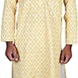 Men Printed Stylish Yellow Colour Kurta-image-54
