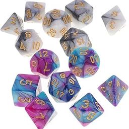 HEAVENGLOW 14 Pieces Polyhedral Dice Set for Dungeons and Dragons TRPG Board Games | Accessories | Role Playing Games | Games-image-71